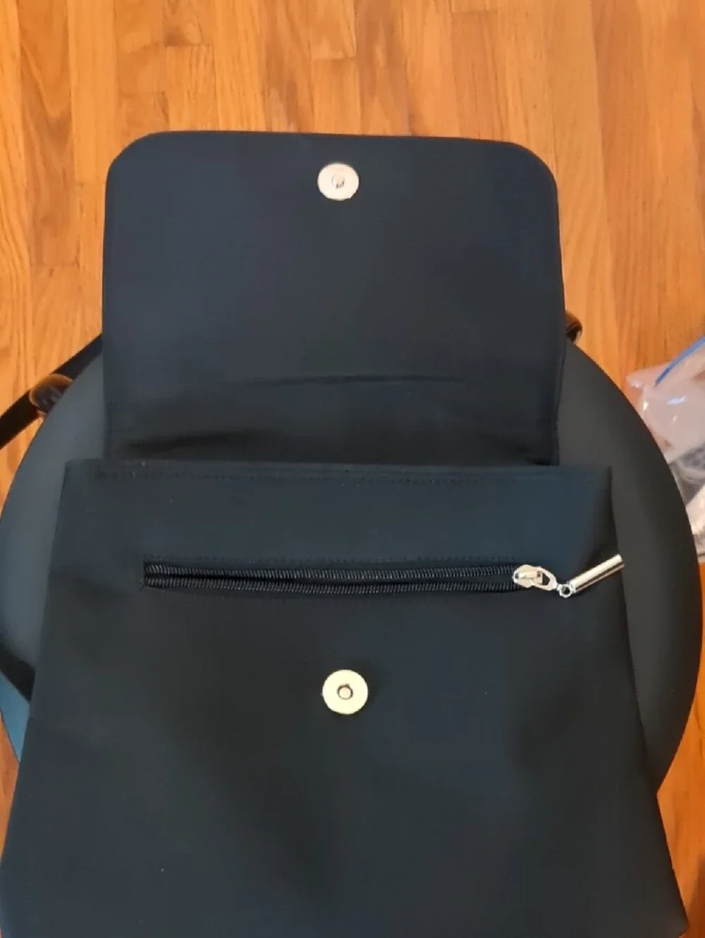 Classic Black Women's Backpack Handbag Fabric